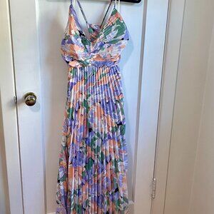 ASTR the Label Blythe Dress in Coral Multi Size L